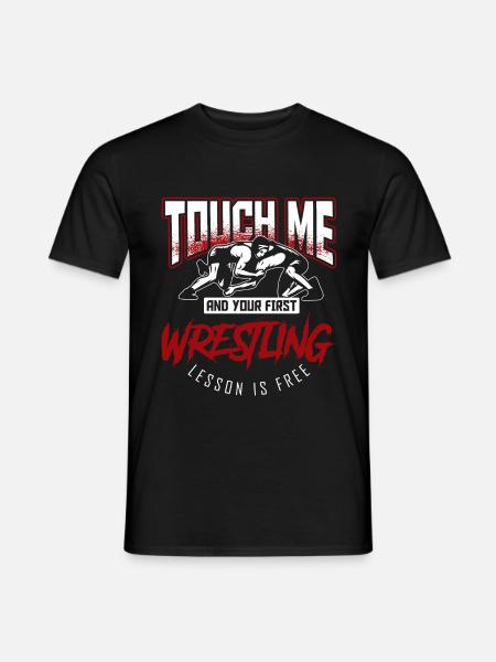 lutte - T-shirt homme - noir