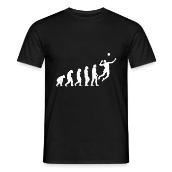 Volleyball Evolution - Männer T-Shirt - Schwarz - Vorne - AI Model Male 178 light (178cm)