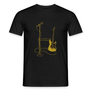 Concert de guitare - T-shirt homme - noir - Devant - AI Model Male 178 light (178cm)