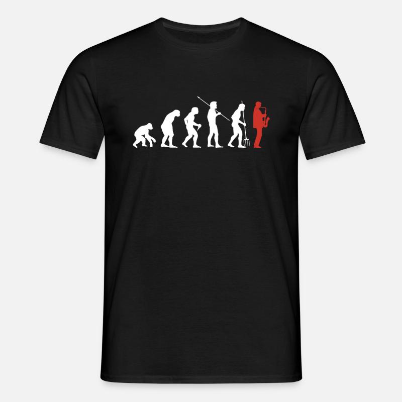 Evolution Saxophone - T-shirt Homme - noir