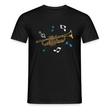 Trompette - T-shirt homme - noir - Devant - AI Model Male 178 light (178cm)