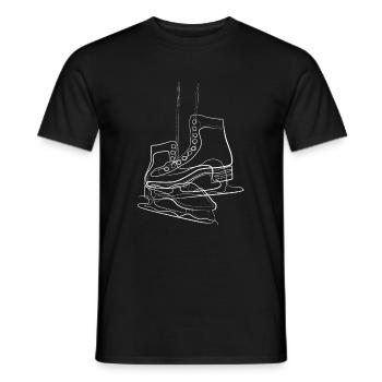 Ice skating Ice skating - Men's T-Shirt - black - Front - AI Model Male 178 light (178cm)