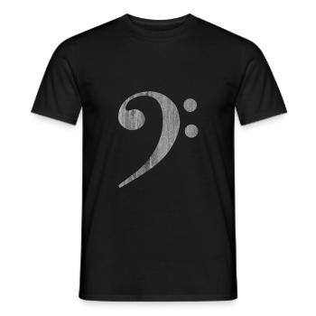 Clef basse - T-shirt homme - noir - Devant - AI Model Male 178 light (178cm)