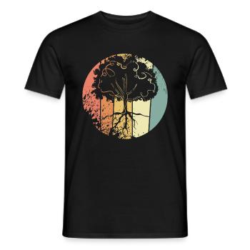 Environmental Protection Nature - Men's T-Shirt - black - Front - AI Model Male 178 light (178cm)