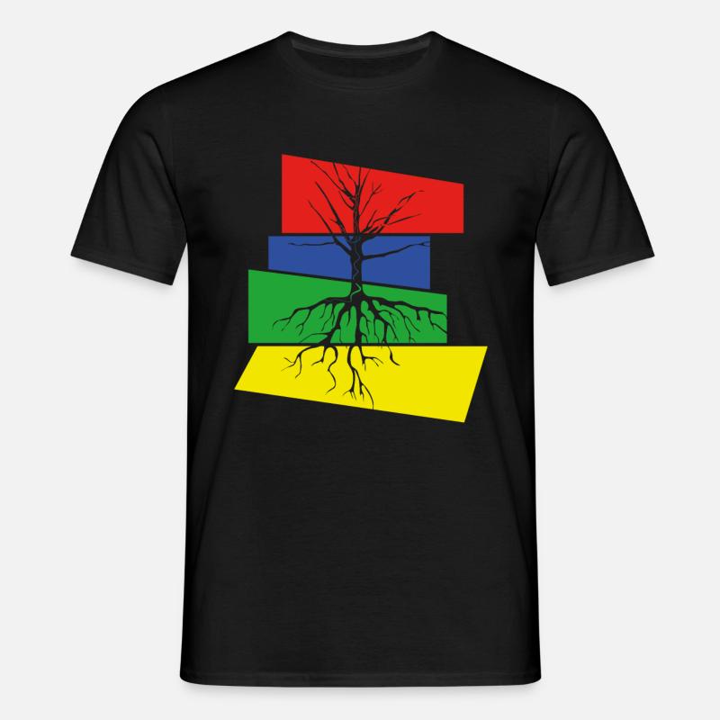 Baum - Männer T-Shirt - Schwarz