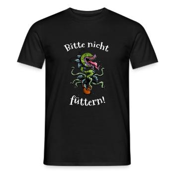 Fleischfressende Pflanze Venusfliegenfalle Cartoon - Männer T-Shirt - Schwarz - Vorne - AI Model Male 178 light (178cm)