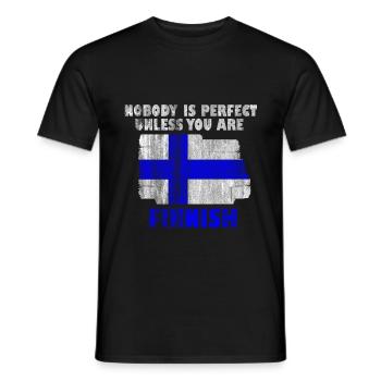Finlande - T-shirt homme - noir - Devant - AI Model Male 178 light (178cm)