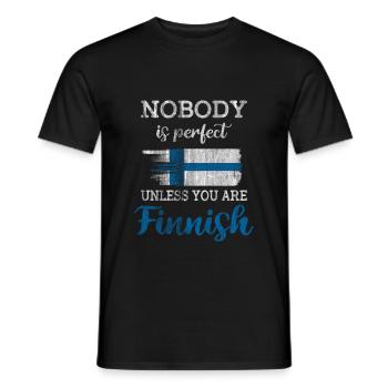 Finlande finnois - T-shirt homme - noir - Devant - AI Model Male 178 light (178cm)