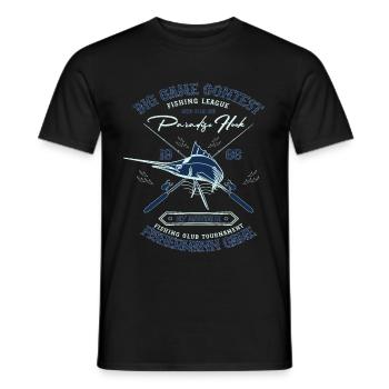 Big Game Contest Paradise Hook Mojo Design Tee - Men's T-Shirt - black - Front - AI Model Male 178 light (178cm)