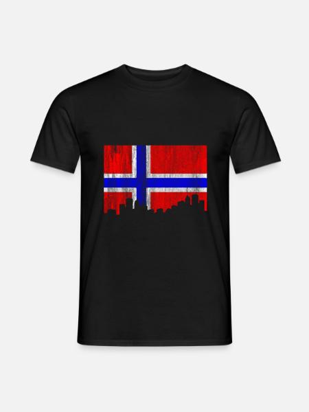 Norwegen - Männer T-Shirt - Schwarz