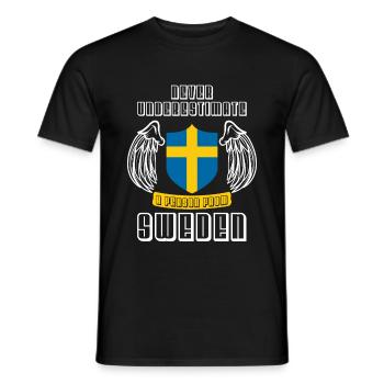 Suède - T-shirt homme - noir - Devant - AI Model Male 178 light (178cm)