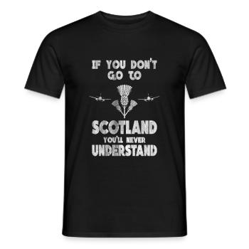 Scotland Travel - Men's T-Shirt - black - Front - AI Model Male 178 light (178cm)