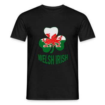 Pays de Galles Irlande - T-shirt homme - noir - Devant - AI Model Male 178 light (178cm)