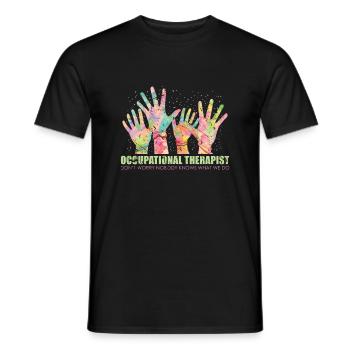 occupational Therapy - Men's T-Shirt - black - Front - AI Model Male 178 light (178cm)