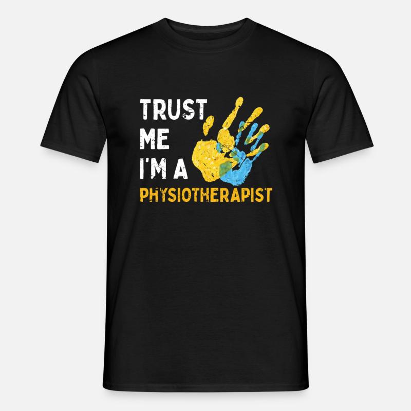 Physiotherapie Vertrauen - Männer T-Shirt - Schwarz