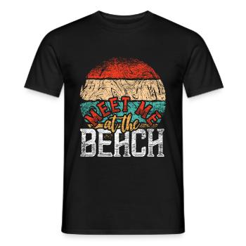 Strand - Männer T-Shirt - Schwarz - Vorne - AI Model Male 178 light (178cm)