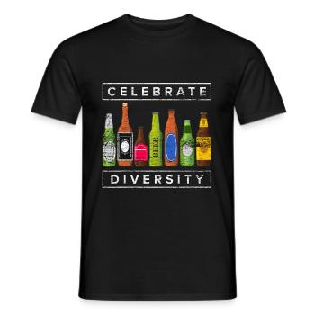 Bière bière - T-shirt homme - noir - Devant - AI Model Male 178 light (178cm)