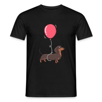 Amoureux des animaux de teckel - T-shirt homme - noir - Devant - AI Model Male 178 light (178cm)