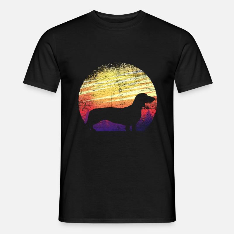 Dackel - Männer T-Shirt - Schwarz