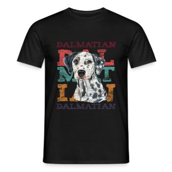 Dalmatiner - Männer T-Shirt - Schwarz - Vorne - AI Model Male 178 light (178cm)