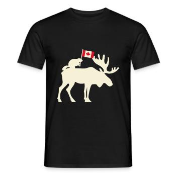 Drapeau du canada - T-shirt homme - noir - Devant - AI Model Male 178 light (178cm)