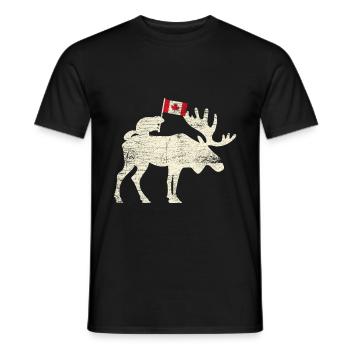 Canada drapeau canadien - T-shirt homme - noir - Devant - AI Model Male 178 light (178cm)