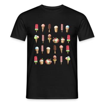 Glace glace - T-shirt homme - noir - Devant - AI Model Male 178 light (178cm)