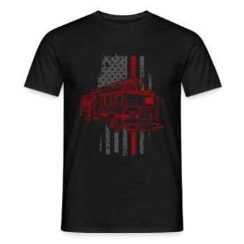 pompiers - T-shirt homme - noir - Devant - AI Model Male 178 light (178cm)