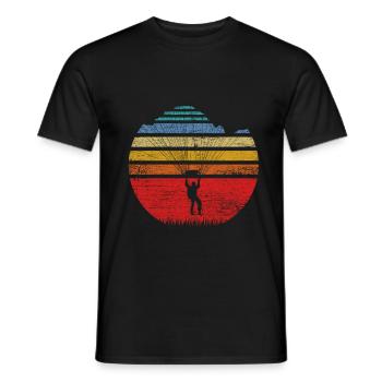 Paragliding Gleitschirm - Männer T-Shirt - Schwarz - Vorne - AI Model Male 178 light (178cm)