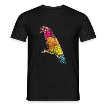 Parrot animal - Men's T-Shirt - black - Front - AI Model Male 178 light (178cm)