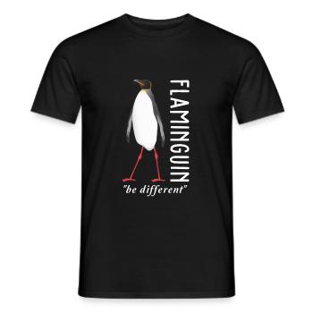 Pinguin Flamingo - Männer T-Shirt - Schwarz - Vorne - AI Model Male 178 light (178cm)