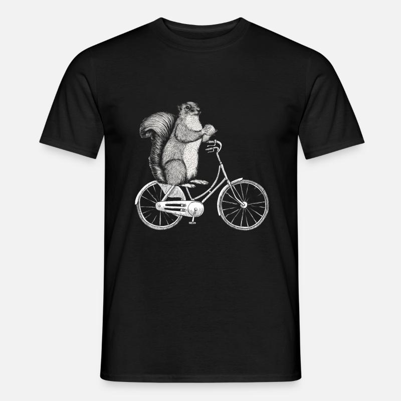 Eichhörnchen Fahrrad - Männer T-Shirt - Schwarz