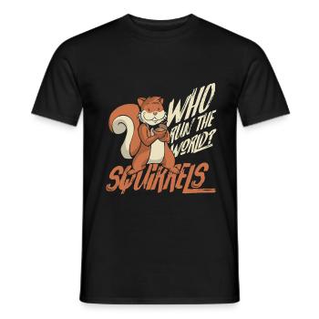 Squirrel animals - Men's T-Shirt - black - Front - AI Model Male 178 light (178cm)