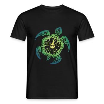 Turtle sea creatures - Men's T-Shirt - black - Front - AI Model Male 178 light (178cm)