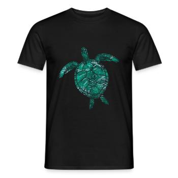 turtle - Men's T-Shirt - black - Front - AI Model Male 178 light (178cm)