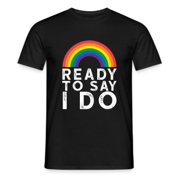 Mariage LGBT - T-shirt homme - noir - Devant - AI Model Male 178 light (178cm)