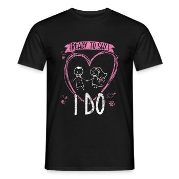 Heiraten Brautpaar - Männer T-Shirt - Schwarz - Vorne - AI Model Male 178 light (178cm)