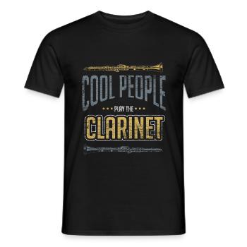 Musicien clarinette - T-shirt homme - noir - Devant - AI Model Male 178 light (178cm)