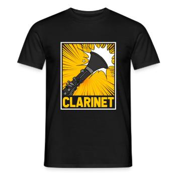 Klarinette - Männer T-Shirt - Schwarz - Vorne - AI Model Male 178 light (178cm)
