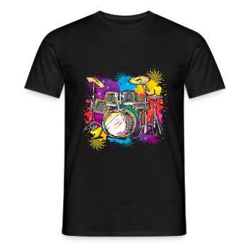 Percussion musical instrument - Men's T-Shirt - black - Front - AI Model Male 178 light (178cm)