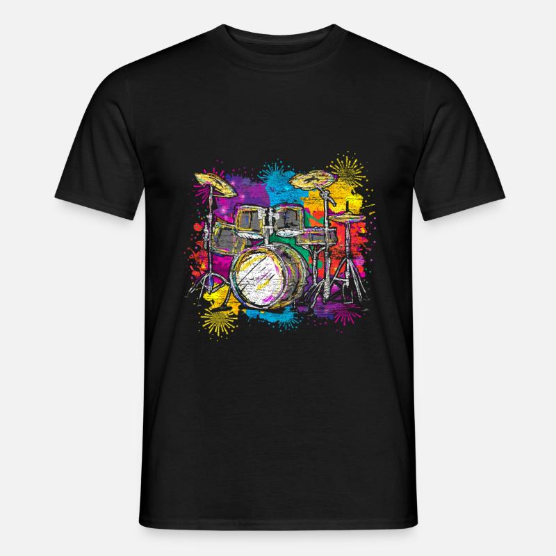 Schlagzeug Instrument - Männer T-Shirt - Schwarz