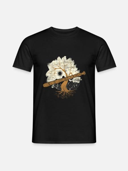 Flûte à bec flûte - T-shirt homme - noir