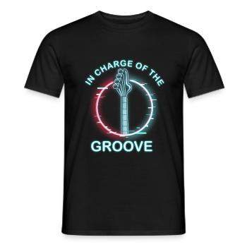 Bassgitarre - Männer T-Shirt - Schwarz - Vorne - AI Model Male 178 light (178cm)