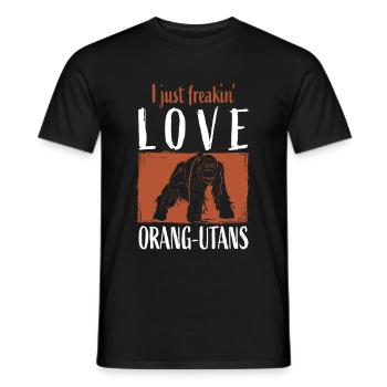 Orangutan Monkey - Men's T-Shirt - black - Front - AI Model Male 178 light (178cm)