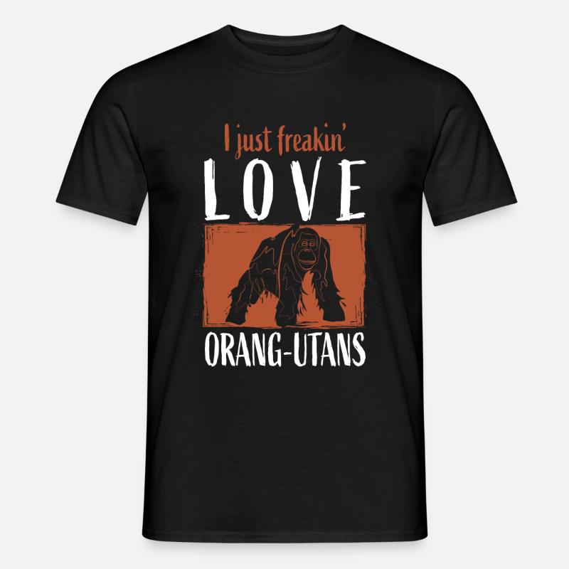 Orang Utan Affe - Männer T-Shirt - Schwarz