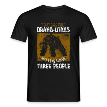 Orang Utan - Männer T-Shirt - Schwarz - Vorne - AI Model Male 178 light (178cm)