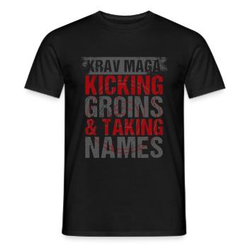 Krav Maga - Men's T-Shirt - black - Front - AI Model Male 178 light (178cm)