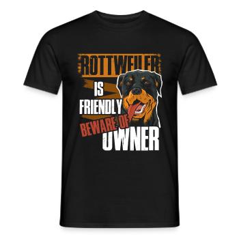 Rottweiler Besitzer - Männer T-Shirt - Schwarz - Vorne - AI Model Male 178 light (178cm)