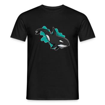 Killer whale animal lover - Men's T-Shirt - black - Front - AI Model Male 178 light (178cm)