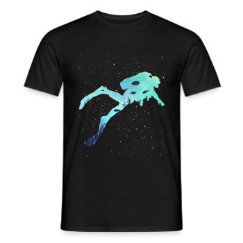 La plongée dans les océans - T-shirt homme - noir - Devant - AI Model Male 178 light (178cm)